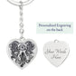 Elephant Graphic Heart Keychain - Gift For Daughter