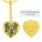 Elephant Graphic Heart Keychain - Gift For Daughter