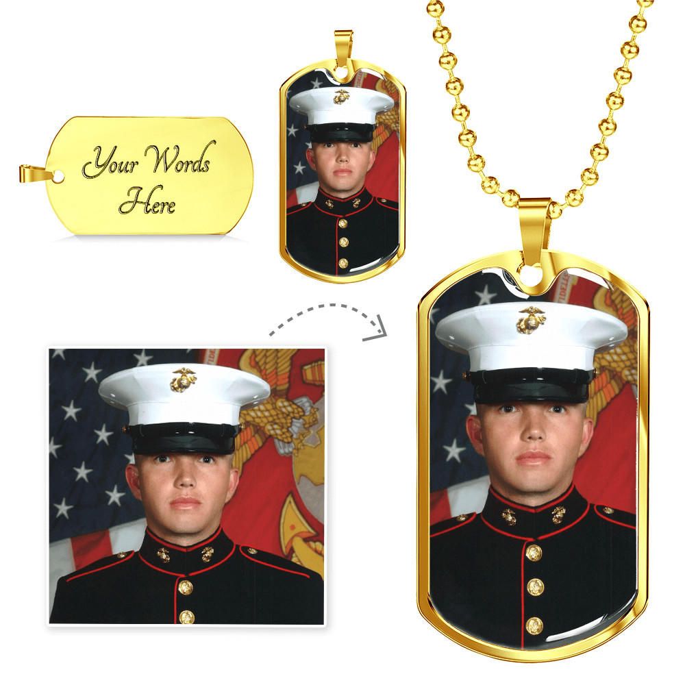 Custom Engraving Luxury Dog Tag - Gift For Father